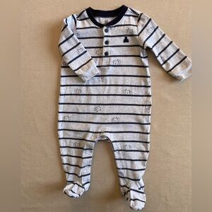 Baby Gap Striped Bear Footie 3-6 Months